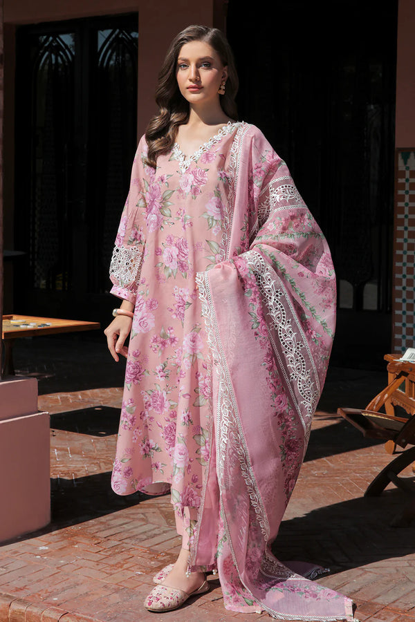 Baroque Embroidered Lawn 3 Piece Unstitched Suit UF-315 - Summer Collection