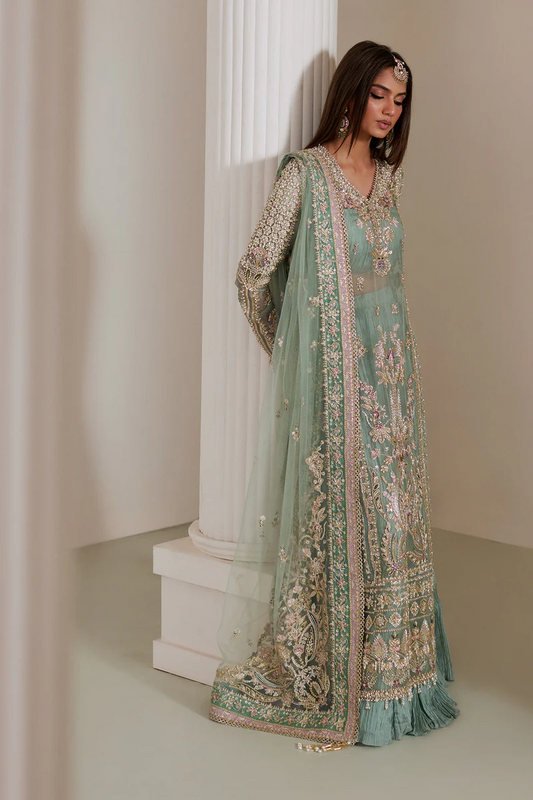 Saad Bin Shahzad Luxury Hand Emblishment Organza Embroidered Collection SBS - 15