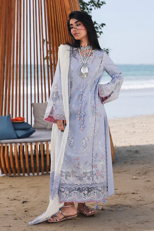 Qalamkar Sahil Luxury Lawn Embroidered Collection SA-08 ZAYNA