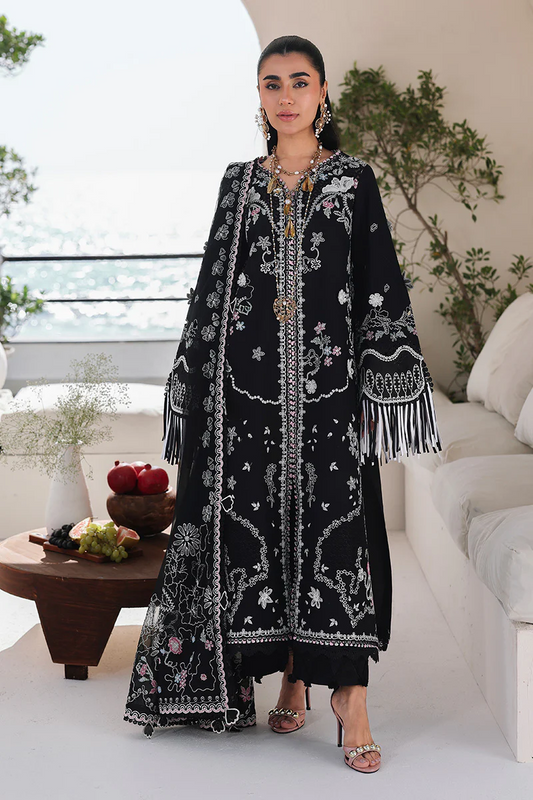 Qalamkar Luxury Lawn 3 Pc Embroidered Suit SA-02 LIANA Eid Collection