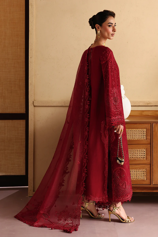 Qalamkar Luxury Lawn Embroidered Unstithced Suit LP-05 NIRA