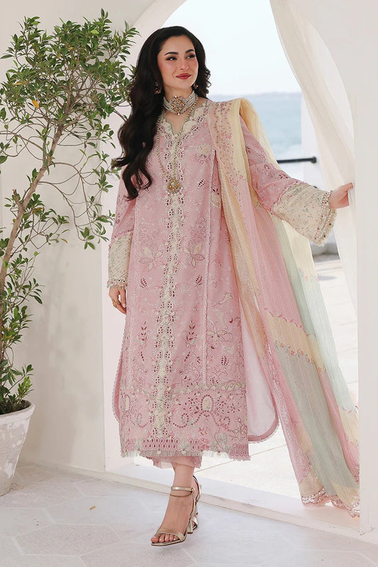 Qalamkar Sahil - Luxury Lawn Embroidered 3 Piece Unstitched - Haniya