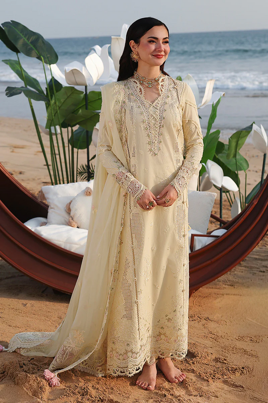 Qalamkar Sahil Embroidered Lawn Unstitched 3Pc Suit SA-03 SAFA