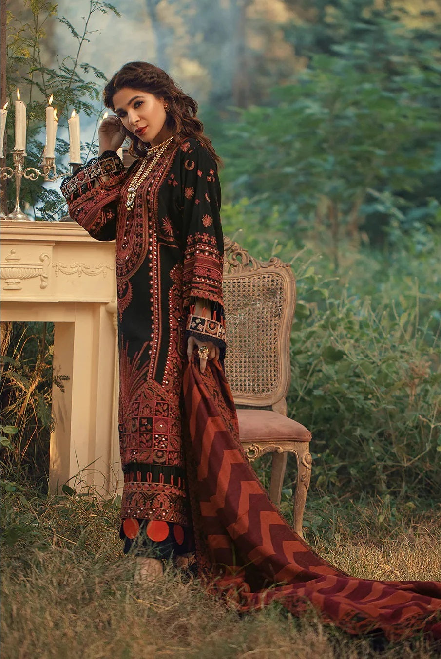 Maryam Hussain Luxury STITCHED Lawn Embroidered Collection STITCHED Napoli