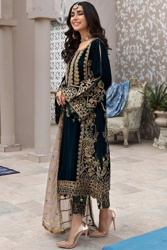 Emaan Adeel Luxury Velvet Collection 3 Pc Unstitched MK-2 Makhmal