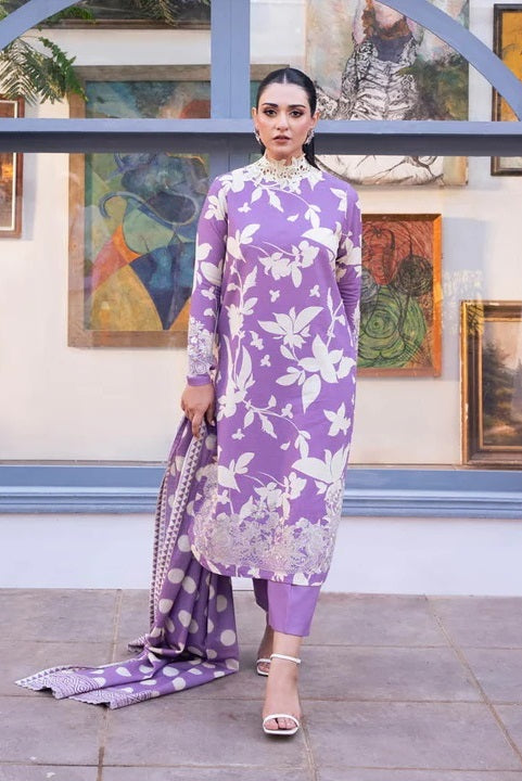 SAPPHIRE LILAC 3 PC UNSTITCHED SWISS DIGITAL PRINTED LAWN COLLECTION