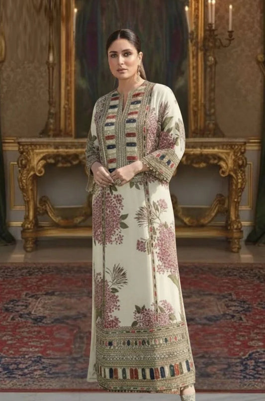 Sabyasachi - Luxury Lawn Embroidered 3 Piece Unstitched - Kareena Kapoor