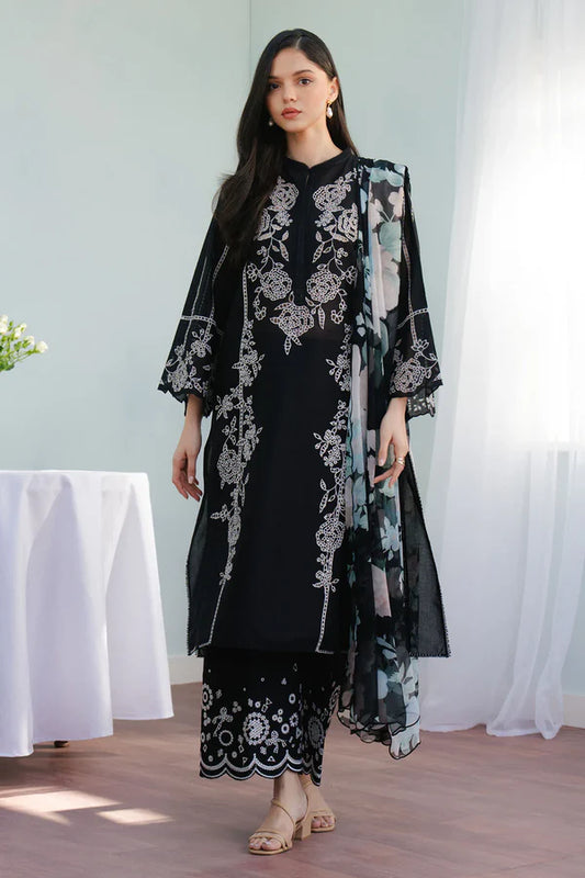 Coco by Zara Shahjahan Embroidered Luxury Lawn 3Pc Unstitched Suit-Eclat-7B