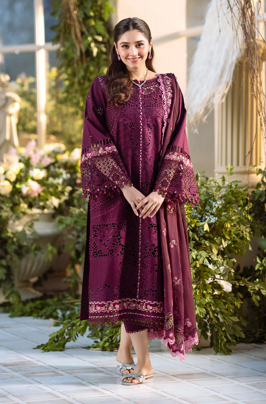 Bin Ilyas Luxury Lawn Embroidered 3 Piece Unstitched 106 - A