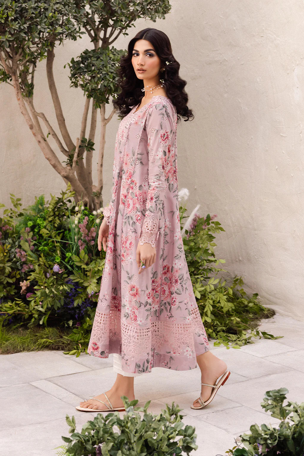 Dahlia by Iznik Embroidered Lawn Suits Unstitched 3 Piece IZ24D DL-09 Whisper - Summer Collection