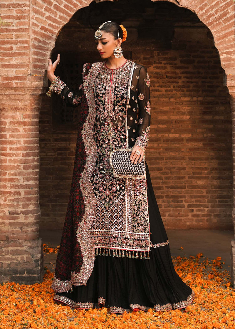 Tammam By Hussain Rehar Embroidered Chiffon Suits Unstitched 3 Piece Haqeeqat - Luxury Collection