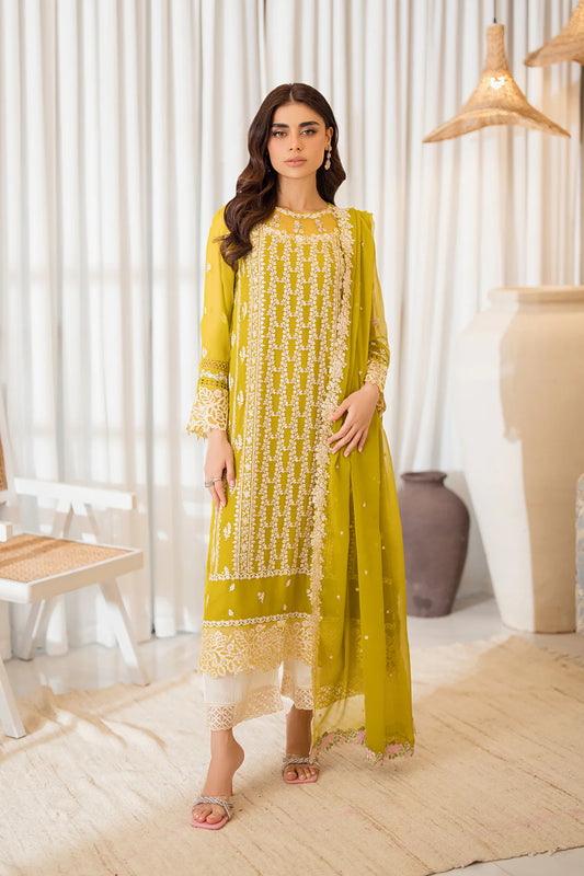 Azure Luxury Chiffon Embroidered Unstitched Collection AMBER GLOW