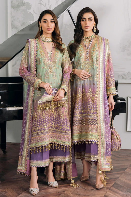 Baroque Luxury Chiffon Embroidered 3 Piece Unstitched - CH12-08