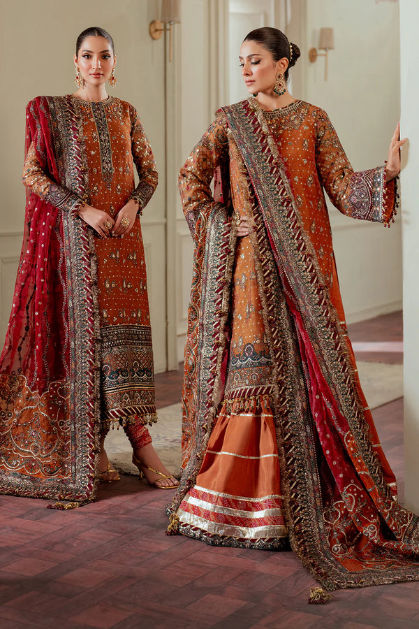 Baroque Chantelle Embroidered Zari Net Unstitched 3Pc Suit EC-01