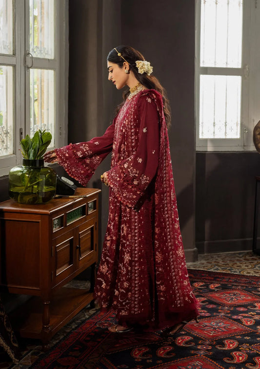 Kahf Premium Lawn Embroidered 3 Pc Unstitched Suit KKH-03 ROSELITH