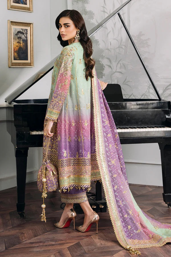 Baroque Chantelle Embroidered Luxury Chiffon Unstitched 3Pc Suit EC-08