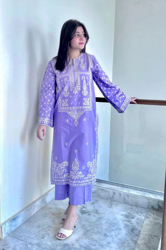 Pehnawa Elegant Lawn Embroidered 2 Piece Unstitched - Gulzaar