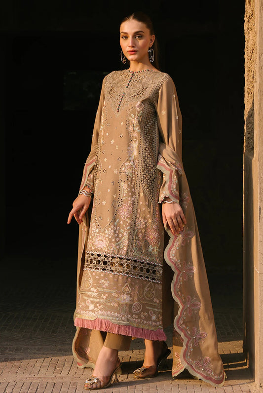 Bin Ilyas - Luxury Lawn Embroidered Unstitched 3 Piece - 154 A