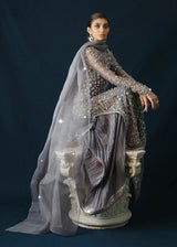 Hussain Rehar Formals Hand Embroidered Organza SURMAI