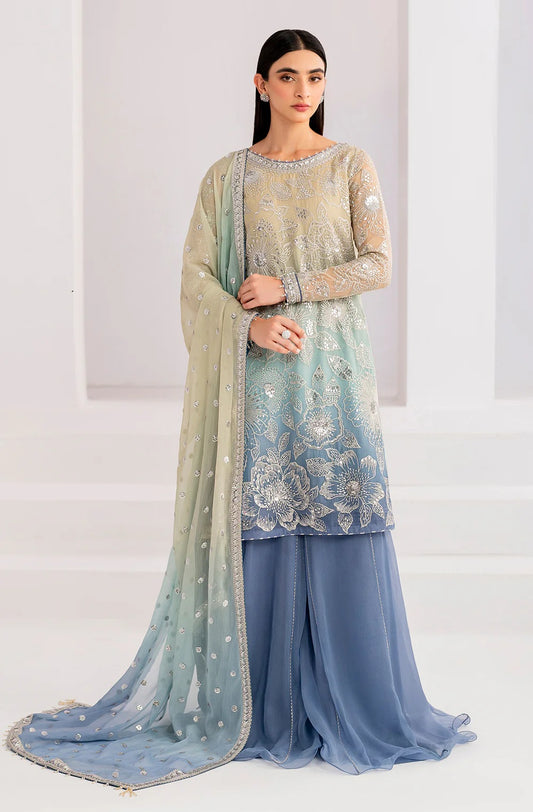 Jazmin Luxury Chiffon Embroidered Unstitched 3 Piece - UC-3052