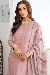 Meeral By Zarif Embroidered Chiffon Suits Unstitched 3 Piece ZF23MR ZLM 03 Nehal - Luxury Formal Collection