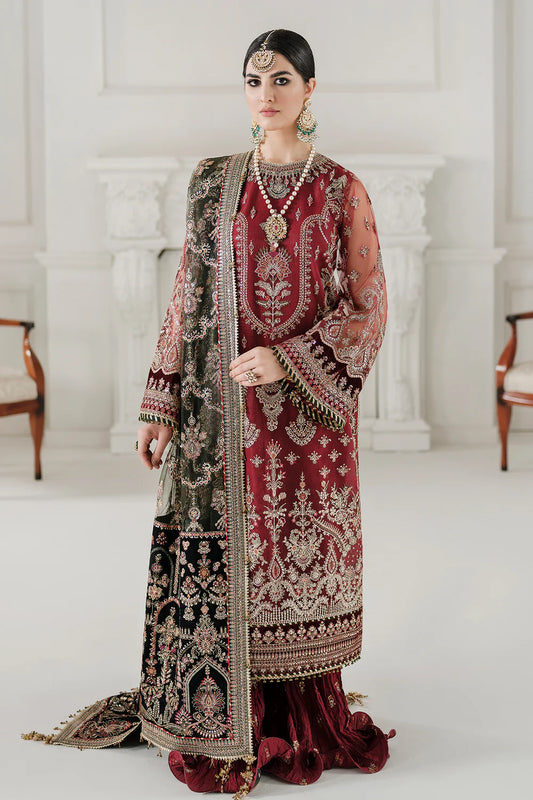 BAROQUE Chantelle Bareeze Net Unstitched Embroidered 3Pc Suit CH10-07