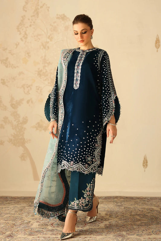 Baroque SF-4310 - Luxury Velvet Embroidered Unstitched 3 Piece