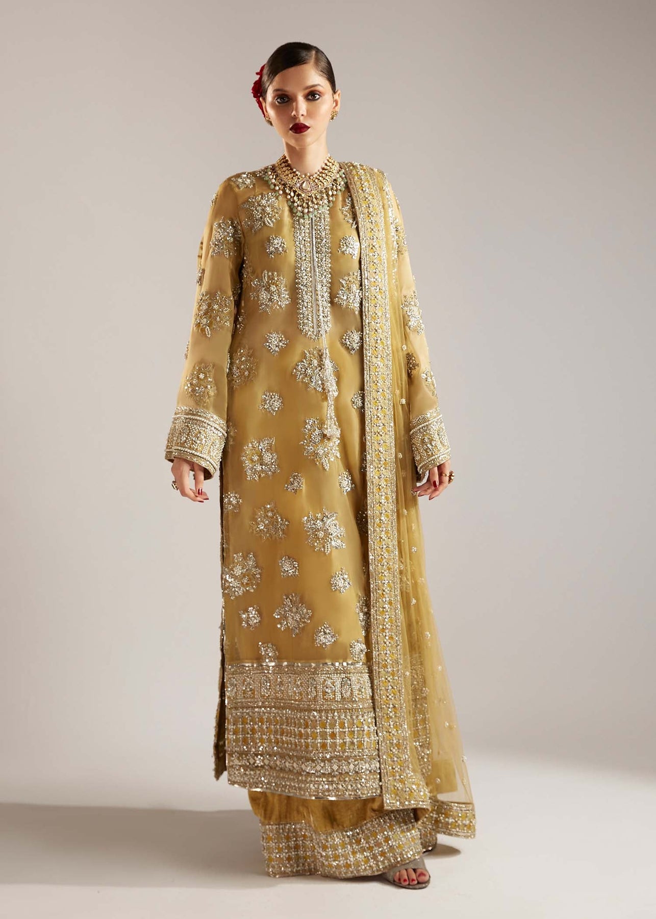 Hussain Rehar Mehndi Collection Fully Embroidered Hand Work Untitched