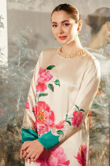 Lulusar Formal Silk Dress 3 PCS UNSTITCHED SUIT Qilar Long