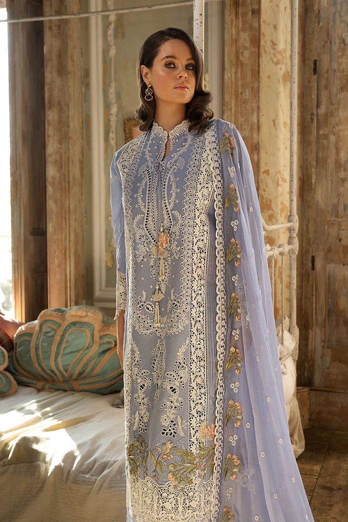 Sobia Nazir Embroidered Lawn Suits 3 Pieces Unstitched 3 Piece SN 1B - Luxury Collection