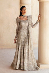 Soraya Charmeuse Ivory Wedding Edition Unstitched Net Embroidered OPULENT