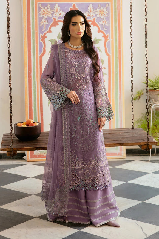 Ramsha - Premium Chiffon Embroidered Unstitched 3 Piece - Q-108