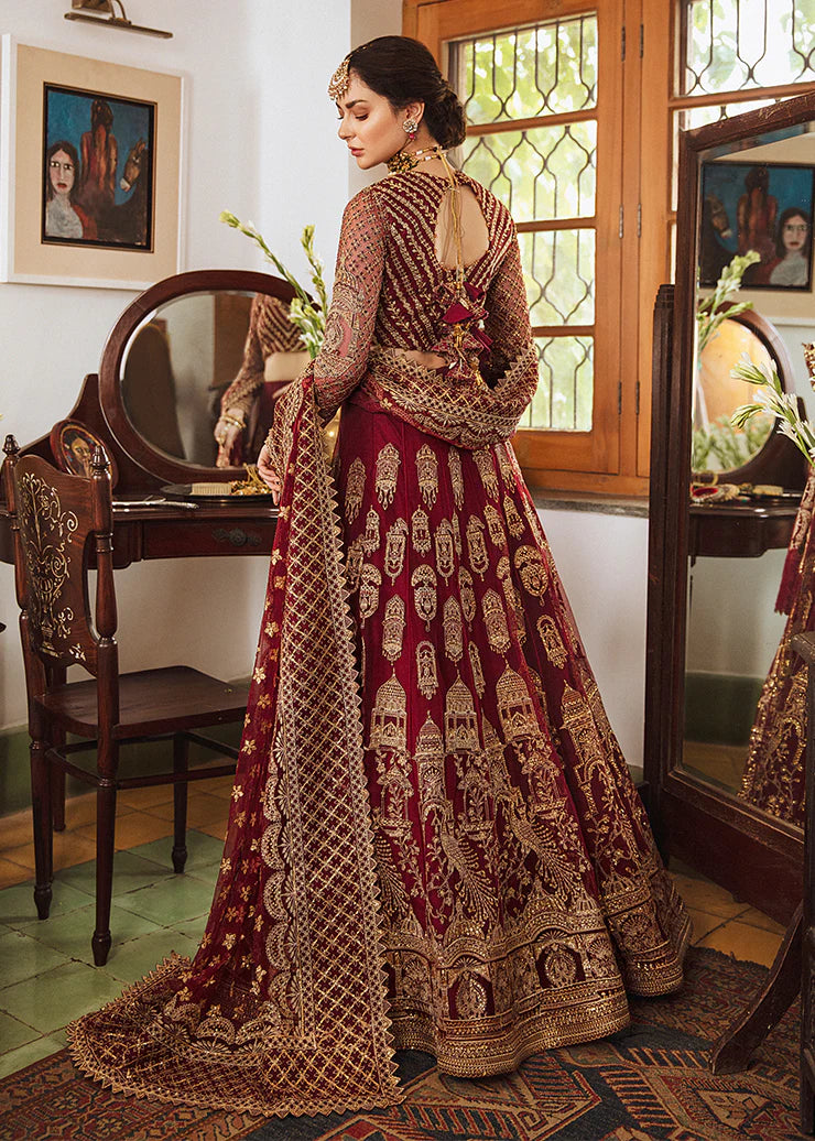 Afrozeh Shehnai Wedding Formals Embroidered 3Pc Suit D-05 Khastehgehri