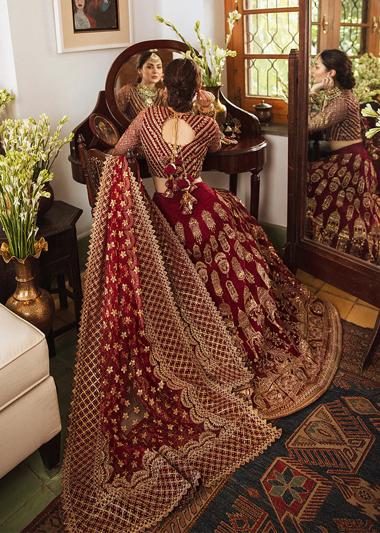 Afrozeh Shehnai Wedding Formals Embroidered 3Pc Suit D-05 Khastehgehri