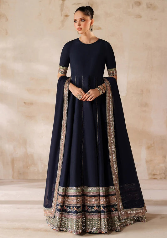 Baroque 1209 Luxury Chiffon Embroidered 3Pc Unstitched Suit PA-166