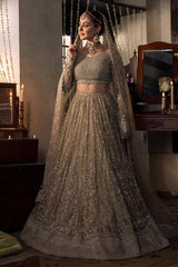 Faiza Saqlain Wedding Couture Net Embroidered Unstitched Collection MAH