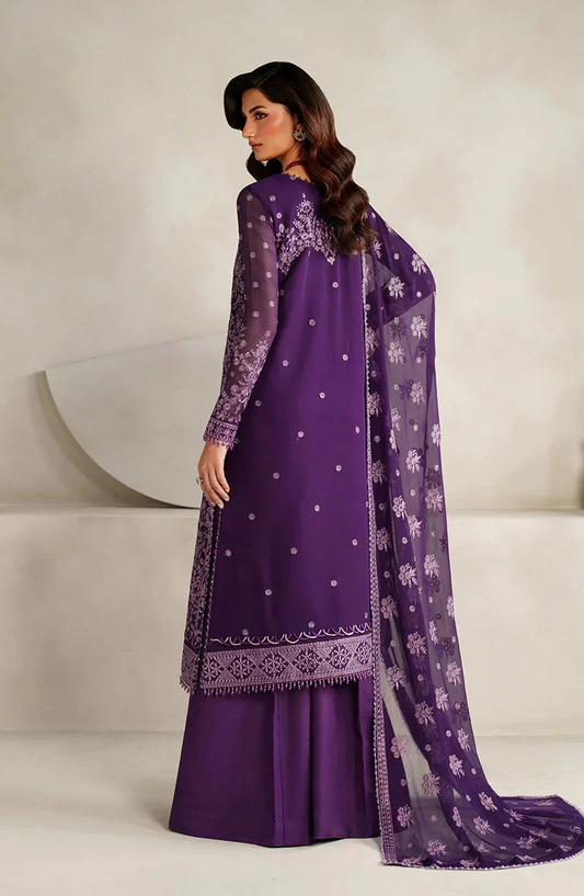 Zarif Muse Thread Embroidered Chiffon Unstitched 3Pc Suit ZE-MT-07 Sorella