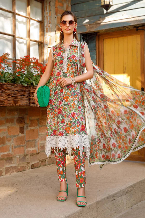 Maria.B Embroidered Lawn 3 Piece Unstitched MPT-1708-B Summer Collection