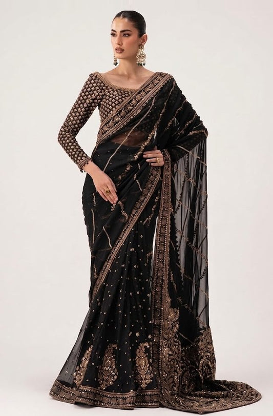 Maria B Luxury Chiffon Embroidered 3Pc Unstitched Saree PA-279