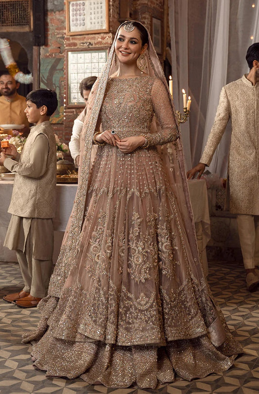 Faiza Saqlain Net Embroidered Unstitched 3 Piece Mahra