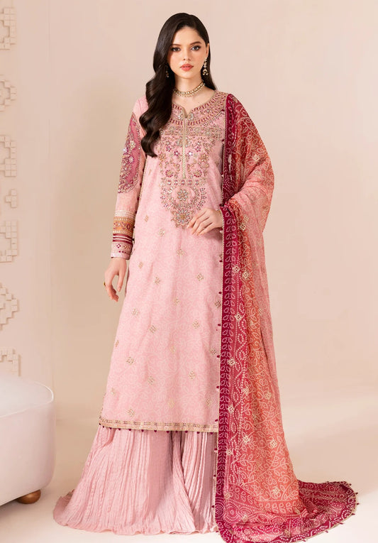Xenia-RANIZA Luxury Chiffon Embroidered 3Pc Unstitched Suit PA-242