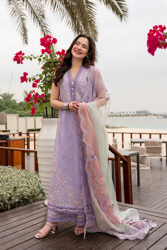 Faiza Saqlain AYA Embroidered Luxury Lawn Unstitched 3Pc Suit - SUELA
