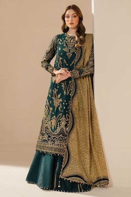 Jazmin WF25-06 Luxury Chiffon Embroidered 3Pc Unstitched Suit PA-224
