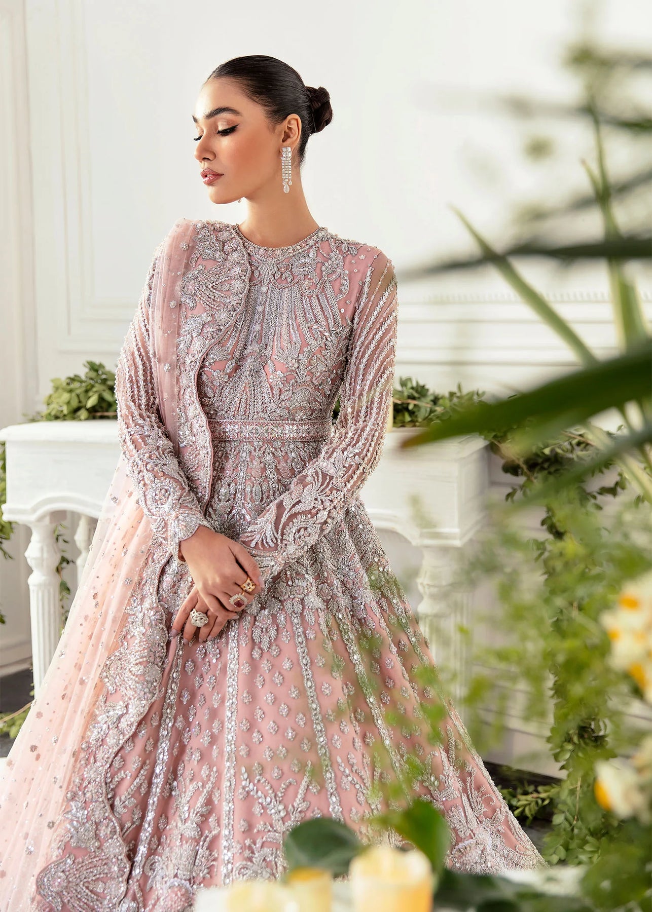 Akbar Aslam Exclusive Luxury Wedding Festive Unstitched Maxi Hyacinth