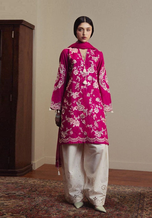 Zara Shahjahan Luxury Embroidered Lawn 3Pc Unstitched Suit RAQSAA