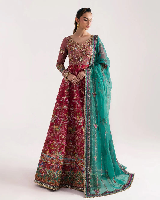 Republic WomensWear Luxury Embroidered Raw Slik Unstitched 3Pc Suit - Floriane