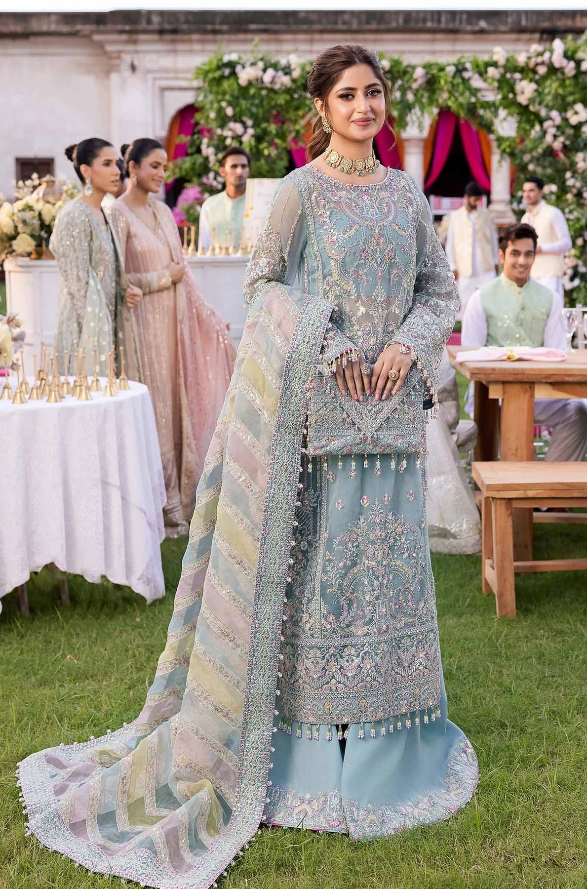 Kanwal Malik Maahi Festive Unstitched 3 Pc Organza Embroidered - Noor