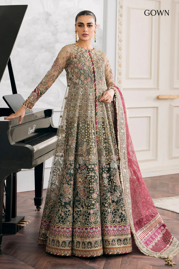 Baroque Chantelle Embroidered Luxury Net Unstitched 3Pc Suit EC-02