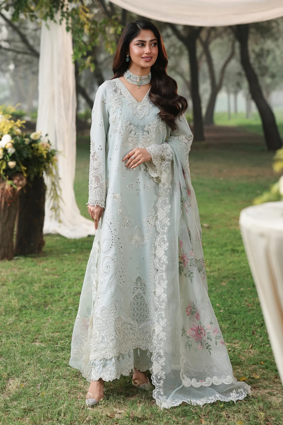Sardinia Tales of Petals Luxury Lawn Collection 01 OCEAN WAVES Unstitc ...