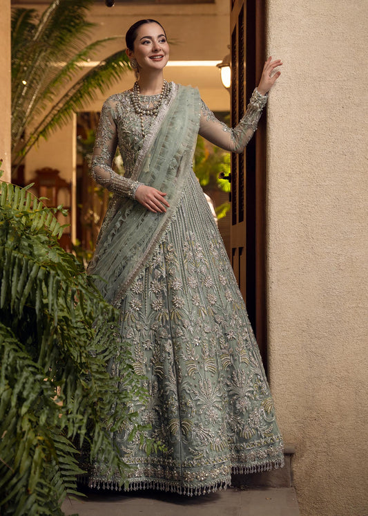 Crimson By Saira Shakira Luxury Net Embroidered 3Pc Unstitched Suit - Swarovski Story
